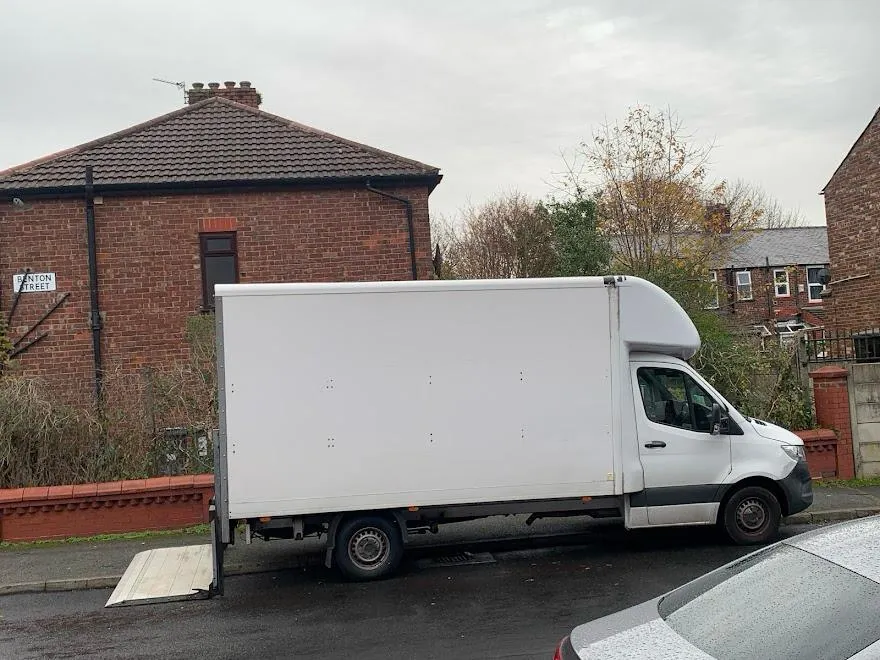 A loaded removal van prepared for a longer journey from Doncaster